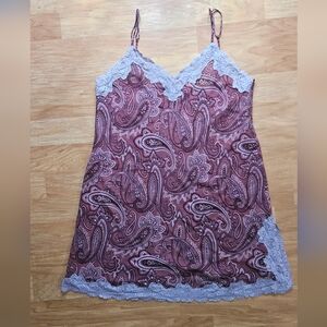 sexy sheer VINTAGE Valerie Stevens Pink Paisley Chemise